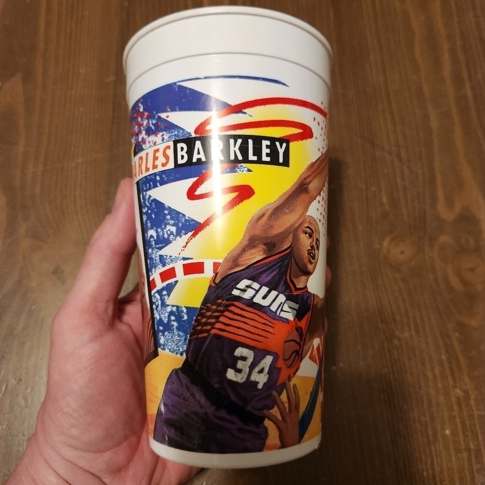 Vtg 1994 McDonalds Nothing But Net MVP's Charles Barkley, Phoenix Suns Cup NICE